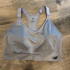 New Balance Women's Light Gray Sports Bra